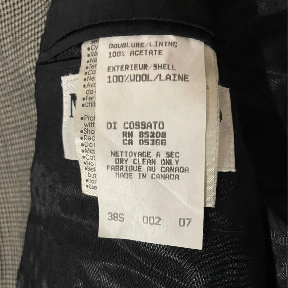 Vintage Mondo Uomo Black and White Checkered Blazer - Picture 5 of 14